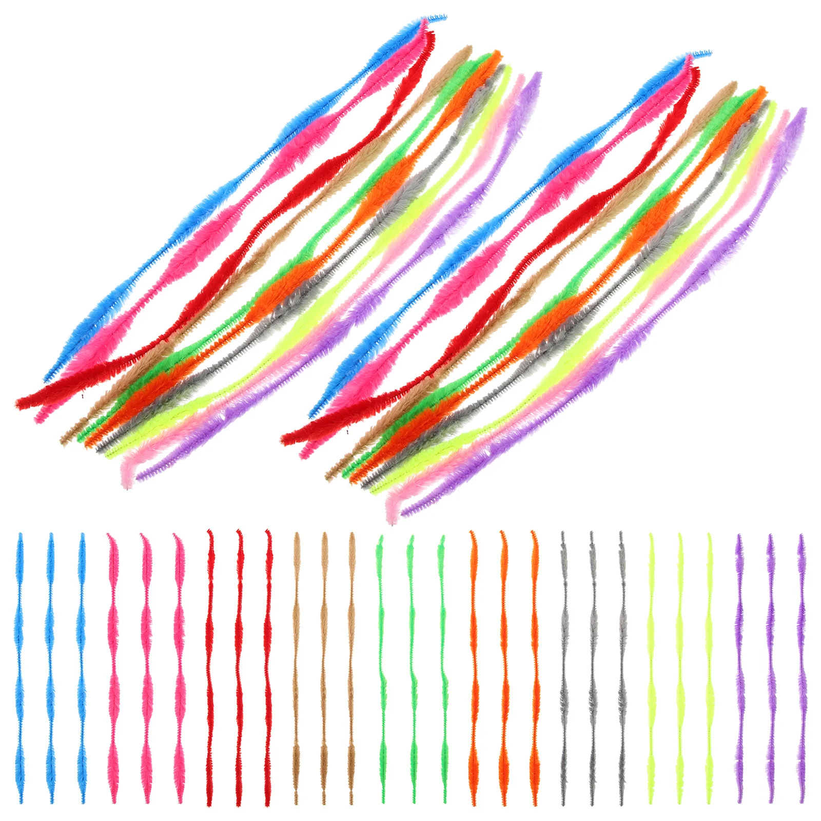 Assortiment de bâtons torsadés pliables, tiges en Chenille pour bricolage, projets artistiques pour enfants, jouets éducatifs créatifs, utilisation en classe, 200 pièces