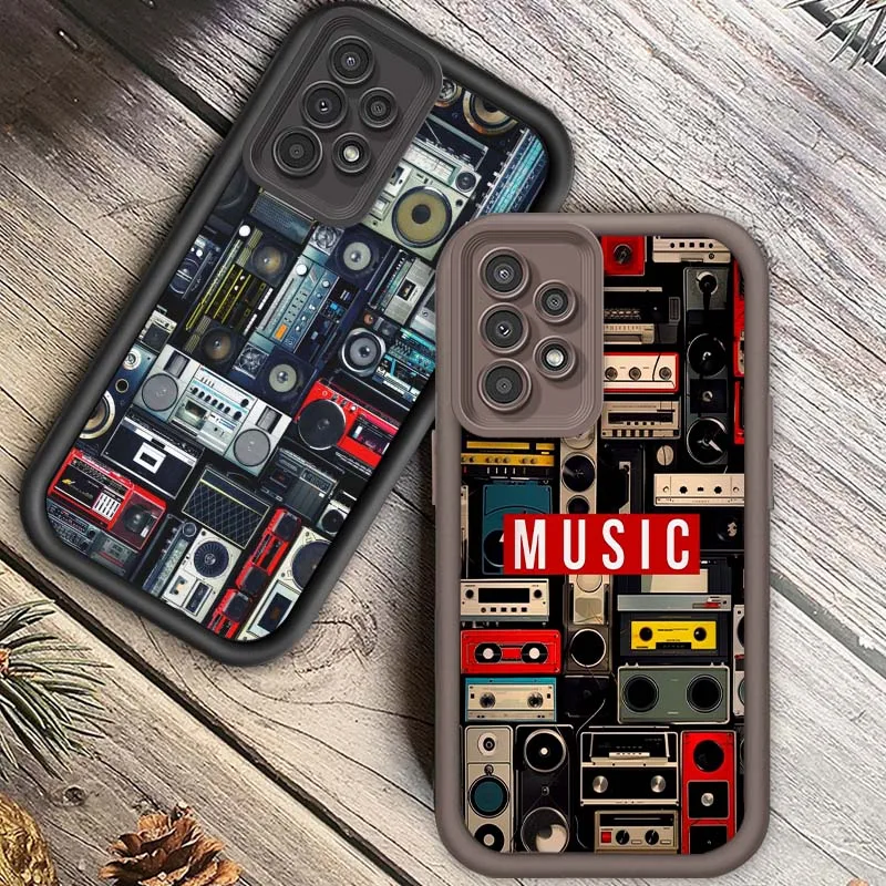 

Disc Plate Art Cool Music Phone Case For Samsung A71 A52 A51 A34 A33 A22 A16 A15 A13 A04 A06 Note 20 Ultra 5G Eye Ladder