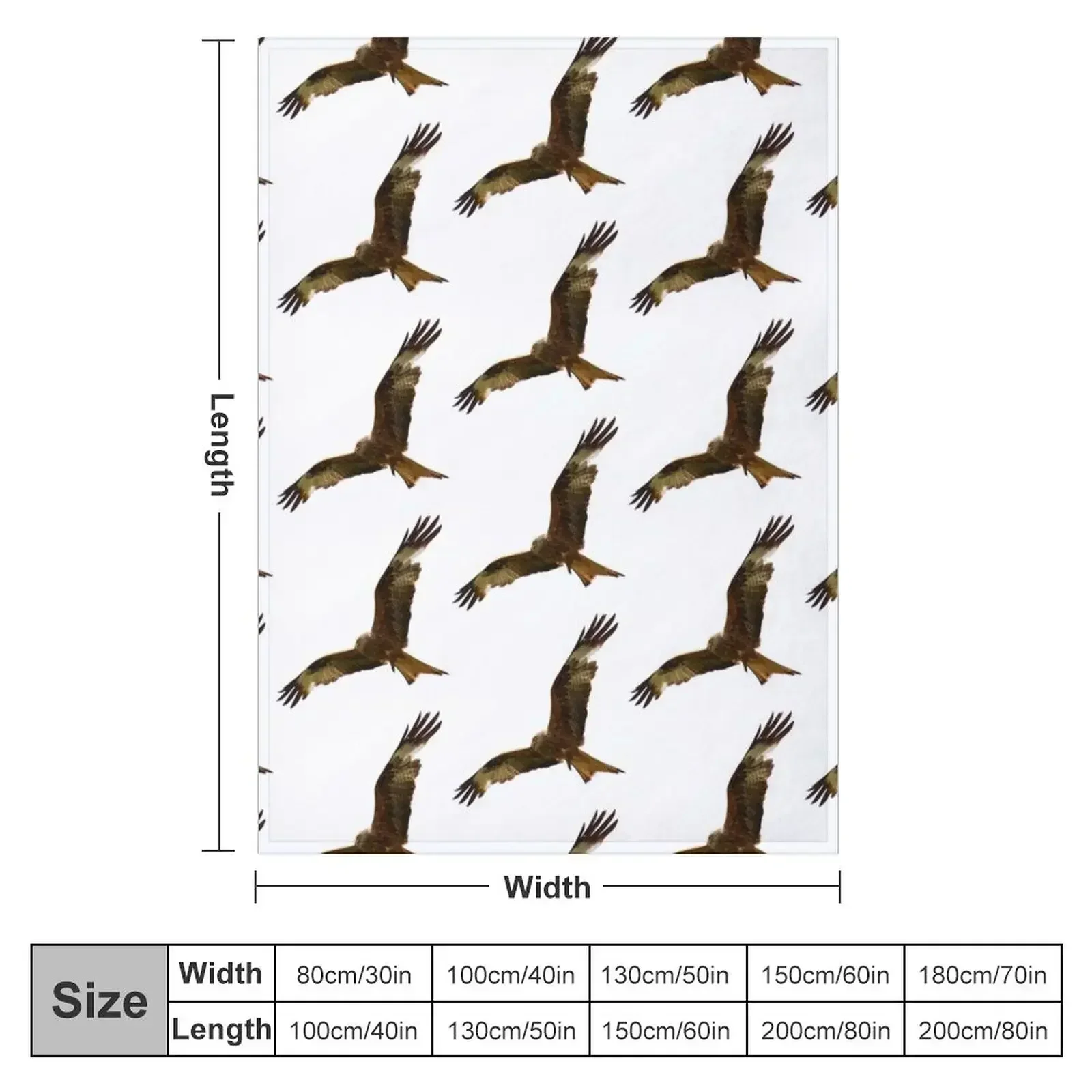 Red Kite in Search of Prey Throw Blanket Beach Furry Bed Fashionable manga Blankets