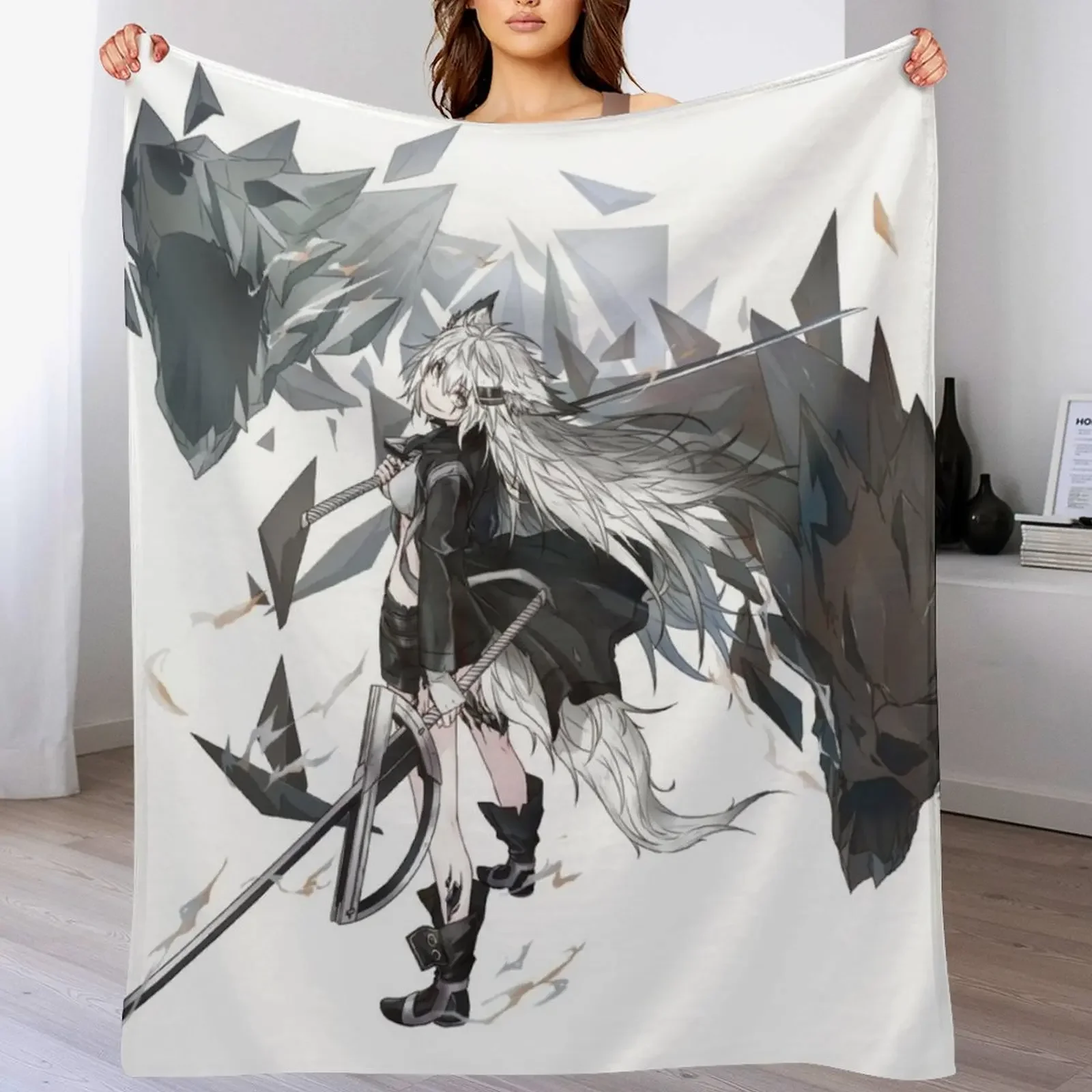 

Lappland arknights Throw Blanket Hairy Bed linens Extra Large Throw Sleeping Bag Blankets