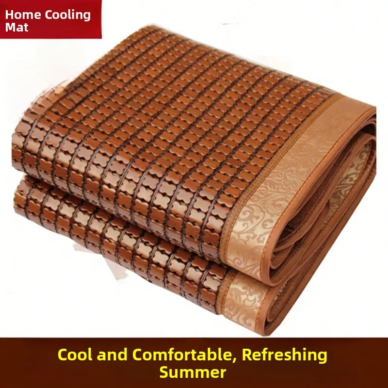 

Carbonized Mahjong Mat 18M Bamboo Cooling Bedding Student Dormitory Single Double Bed Foldable Home Use Heat Regulation