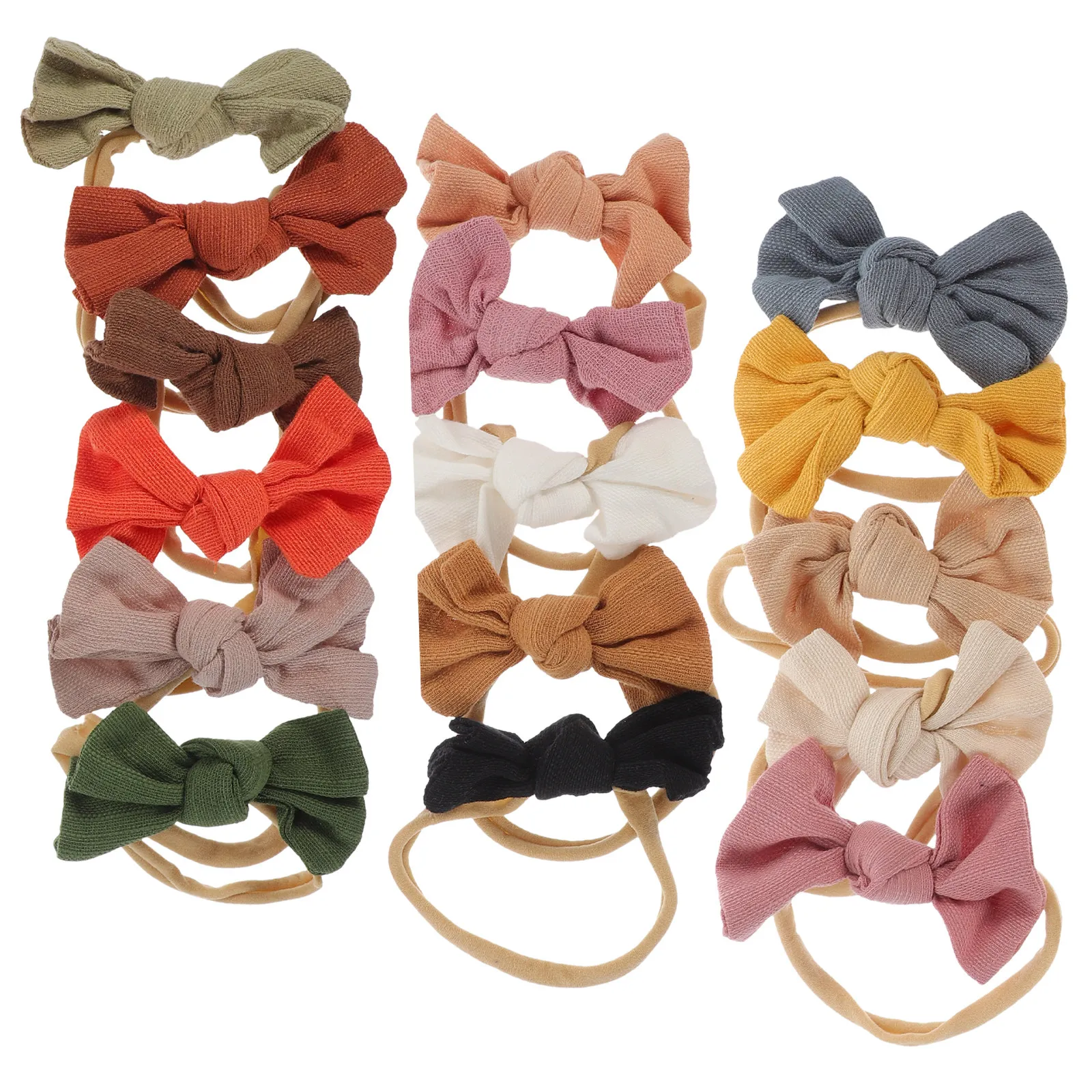 

16 шт. мягких и прочных резинок для волос в виде банта, милые эластичные резинки-скранчи для девочек и женщин, для повседневной носки и вечеринок, держатели для хвоста