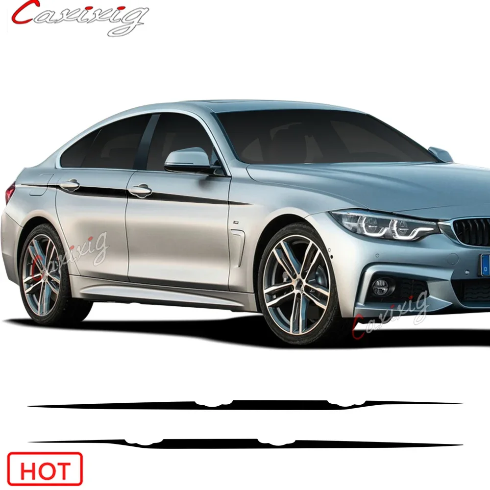 Auto Styling Tür Seite Oberen Streifen Taille Vinyl Aufkleber Aufkleber Für BMW 4er Gran Coupe F36 Zubehör