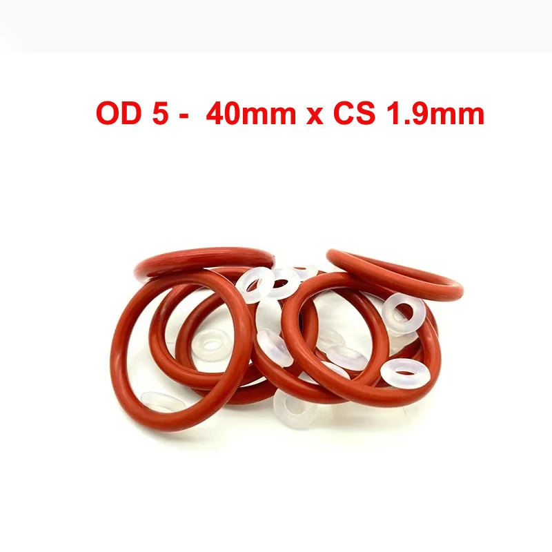 OD 5 6 7 8 9 10 11 12 13 14 15 16 17 18 19 20 21 22 23 24 25 26 27 28 29mm x CS 1.9mm silicone o ring o-ring seal rubber gasket