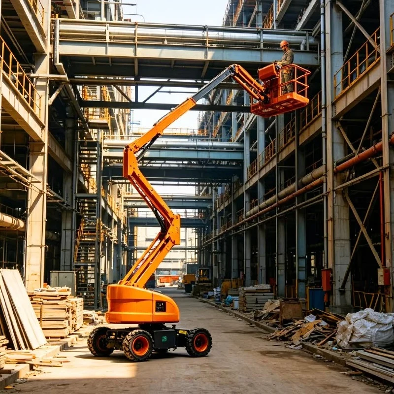 Hydraulic Electric Articulated Boom Lift Mobile Arm Articulated Man Work Platform Curved Self Propelled Boom Lift With CE