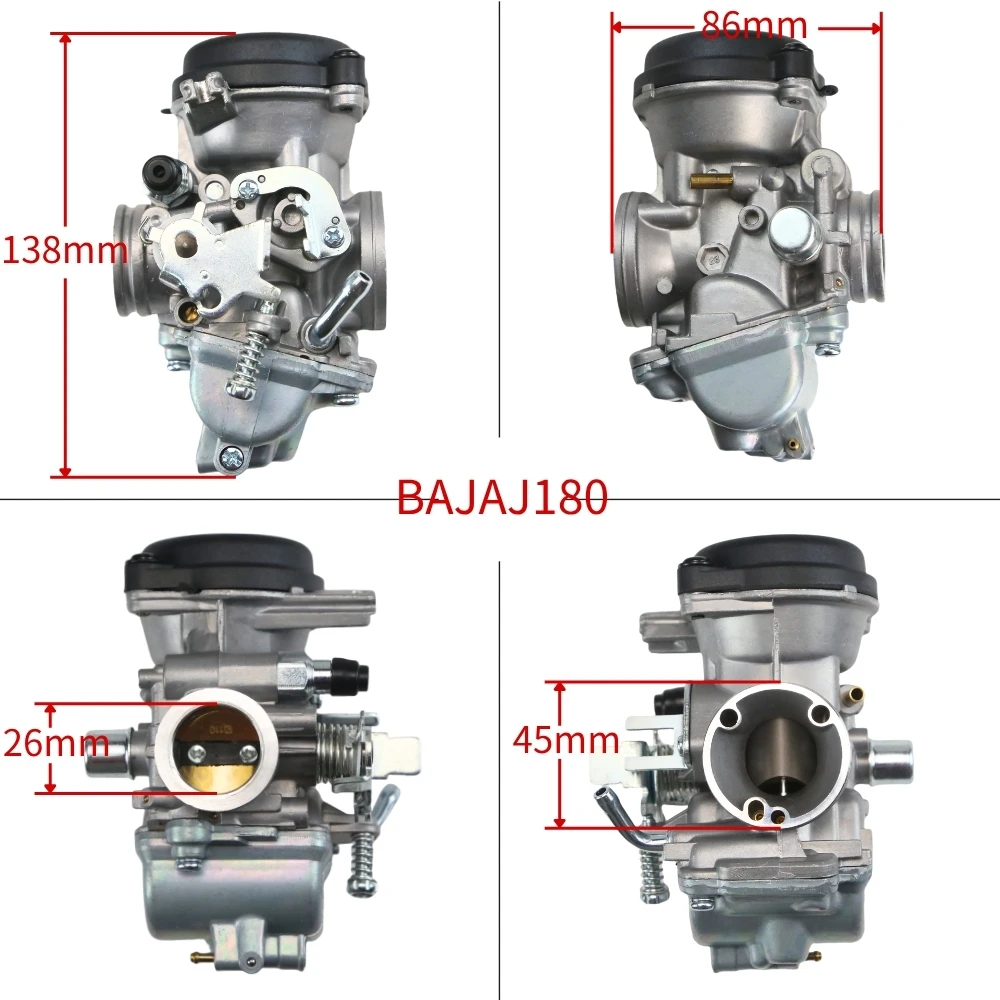 Motorcycle Carburetor For BAJAJ180 BAJAJ Pulsar180 Rouser180 TVS 180 200 180Cc 200Cc 2005-2007 Dirt Bike Carb
