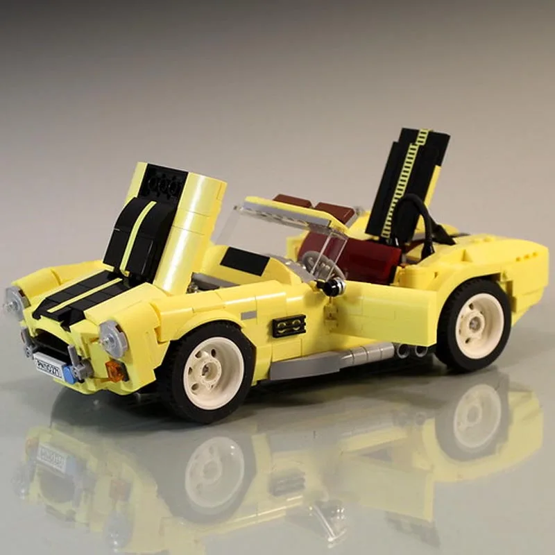 New MOC (2in1) AC Cobra and Miata MX5 Fit 10271 City Model Buiding Kit Creators Block Bricks Toys For Kids Birthday Gifts Boys