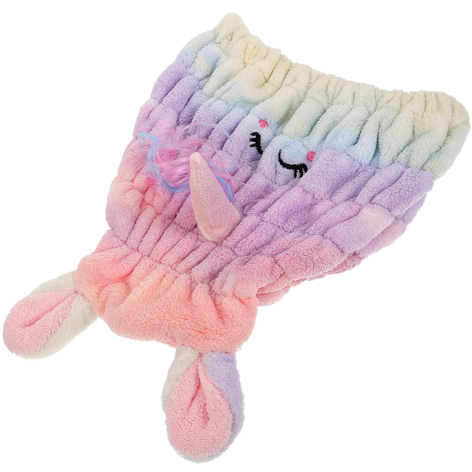 

Unicorn Dry Coral Fleece Shower Caps for Women Reusable Soft Absorbent Hair Towel Wrap Long Large Shower Cap Hair Bath Hat