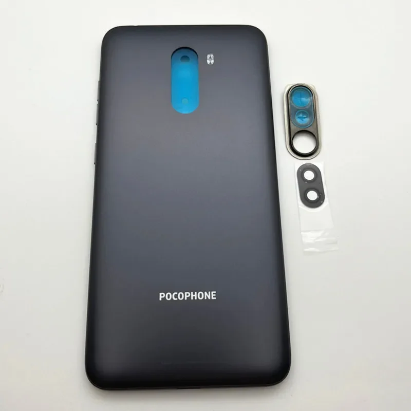 Back Cover For Xiaomi POCOPHONE F1 Battery Cover Rear Door Housing Case with Camera lens+Volume Power Buttons