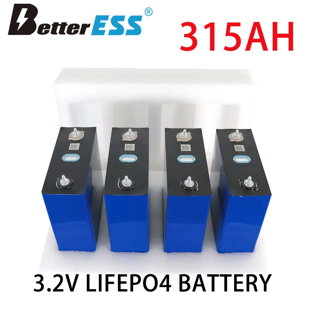 BETTERESS New 3.2V 315Ah 320Ah Lifepo4 Battery Grade A DIY 12V 24V 48V Rechargeable Battery Pack for RV Boat Golf Cart Solar