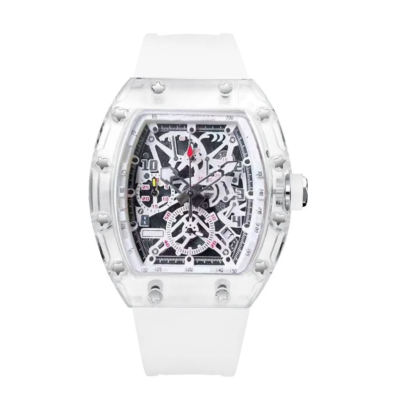 2025 ساعات يد رياضية كوارتز مجوفة للرجال ساعة غير أوتوماتيكية مقاومة للماء موضة فاخرة للرجال ساعات كلاسيكية كاجوال