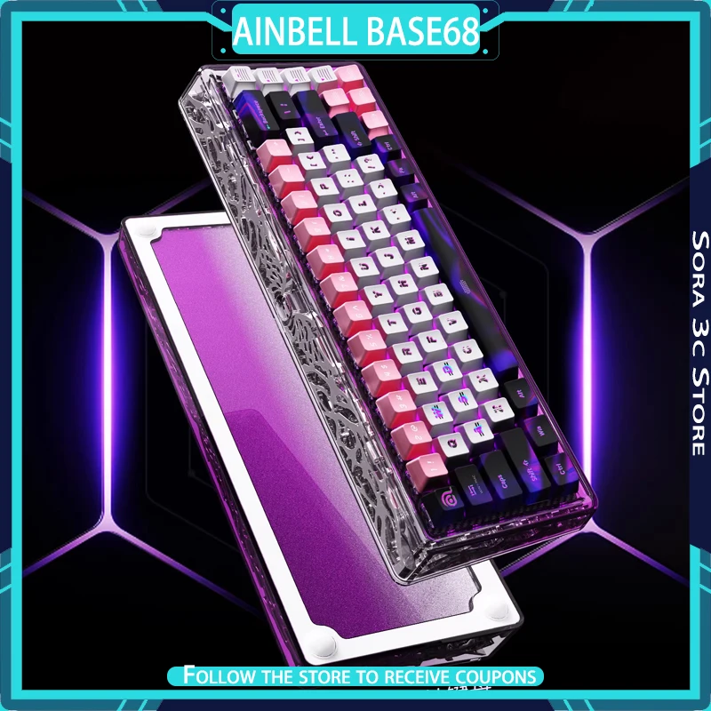 Ainbell Base68 Esports Magnetic Axis Keyboard 0 Dead Zone Continuously Touched Magnetic God Axis Low Latency Gaming Keyboard
