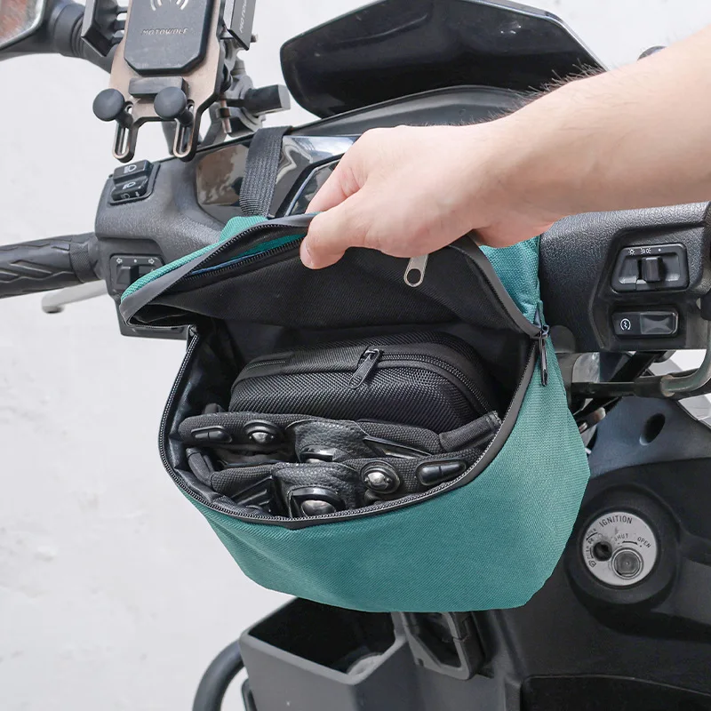 

Motorcycle Handlebar Front Bags Waterproof Dry Bag Touch Screen Phone Holder Motorcycle Front Basket Handlebar Storage Bag