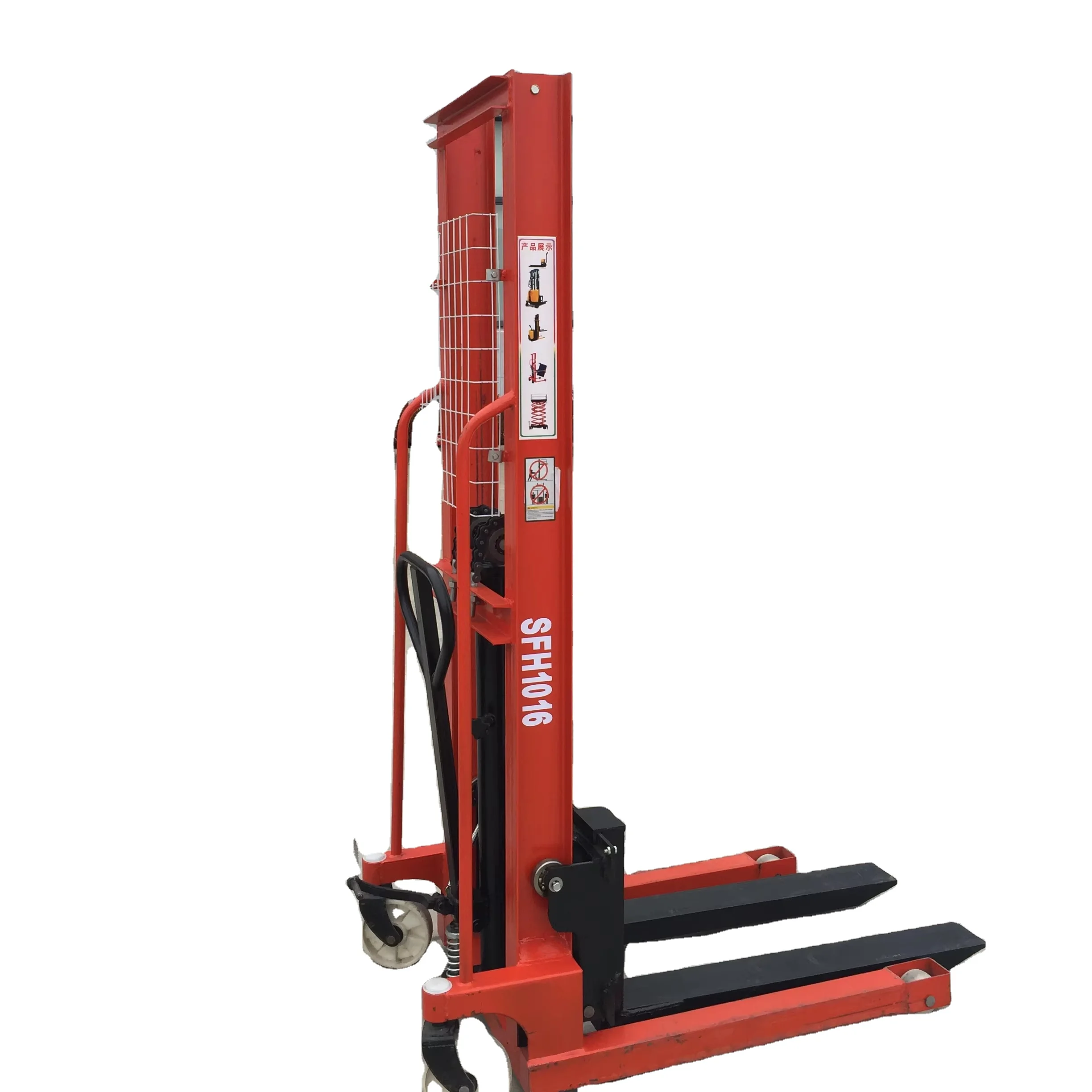 

Chinese 1500kg 1600mm Lift Height Hand Hydraulic Stacker