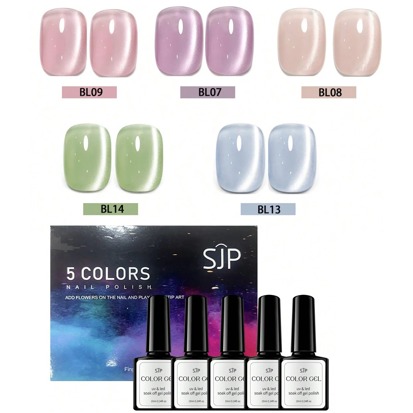 

1Kit Nail Gel Polish Magnetic Cat Eye gel Korean Semi Permanent Varnish Nude-Jelly Syrup Gel Soak off UV&LED Nails Art Supplies