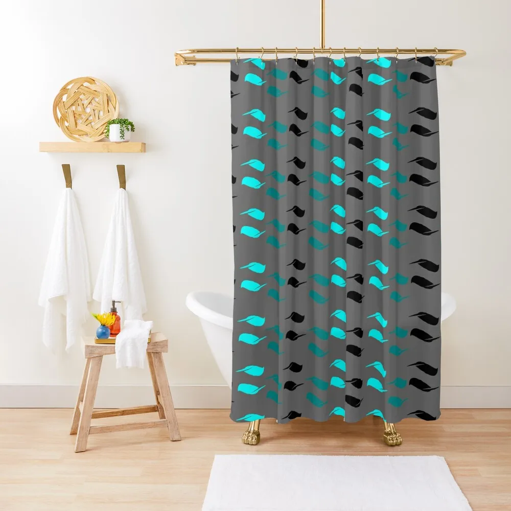 

aqua and teal Shower Curtain Anime Bathroom Anti-Mold Waterproof Shower Curtain