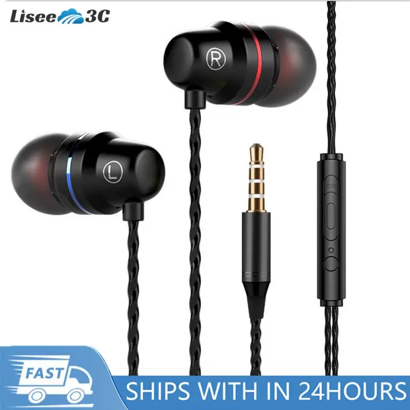 X6 Metal Earphones High Quality Bass Noise Reduction Headphones Sport Headset Auriculare MP3 Computer Headphones Wired Earphones