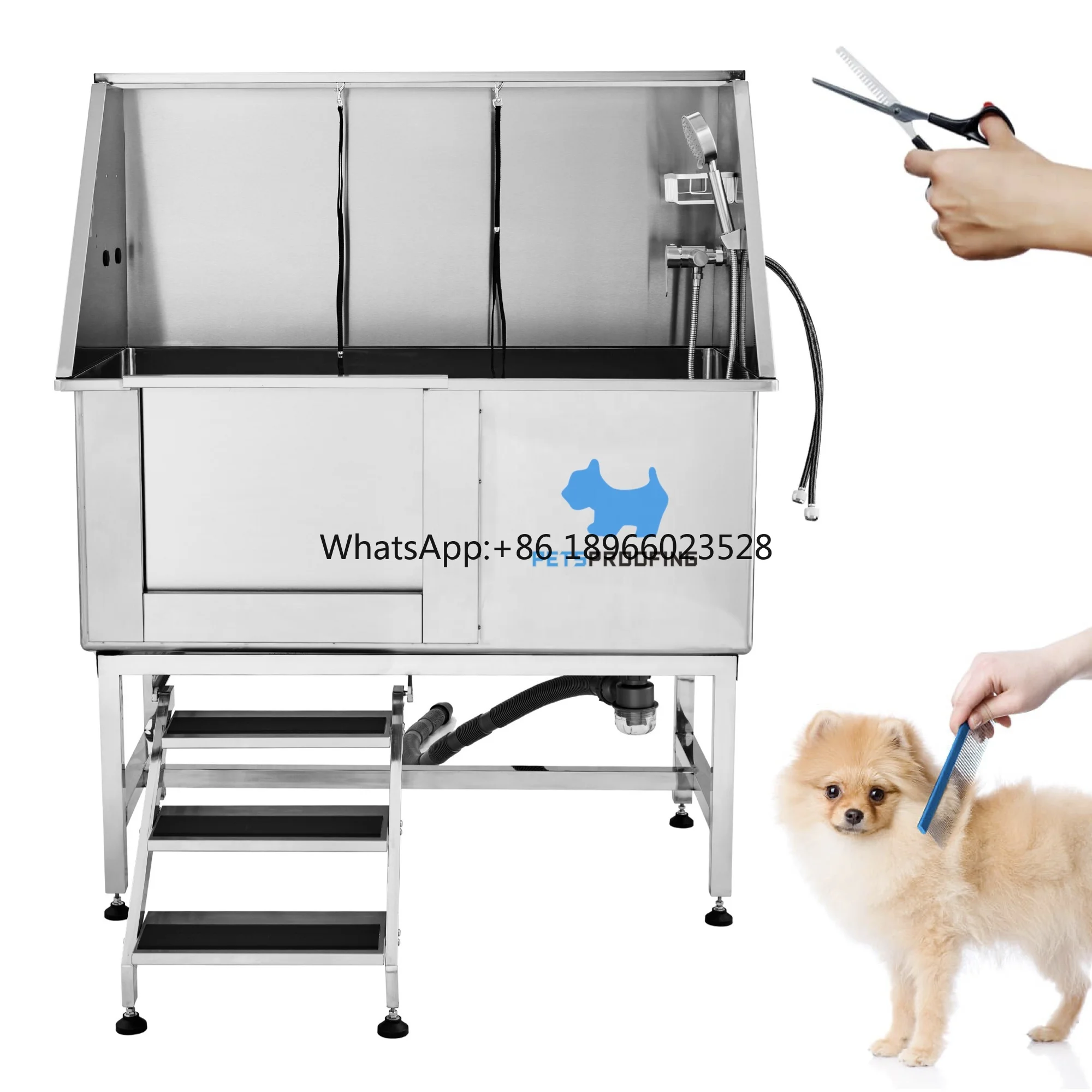 Top qualityNovelty Designed Dog Cat Grooming Bath Tub new Stainless Steel Bathtub For Pet SPA Shower