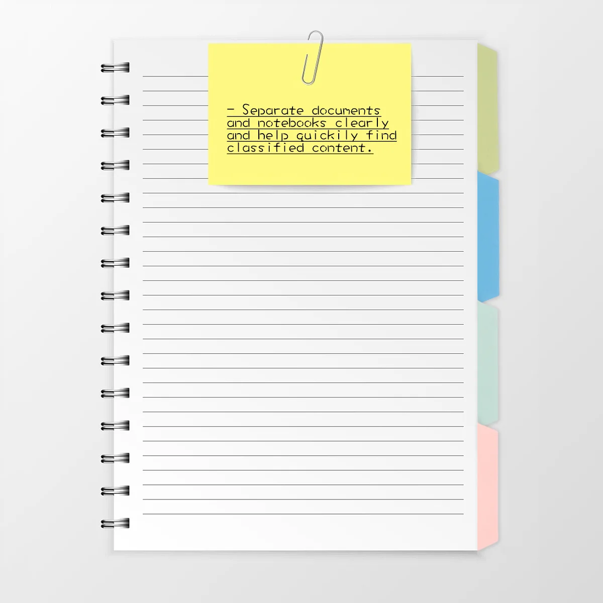 5Sets Page Dividers Insertable for Binders Folder Organizers Reusable PP Divider Inserts for School Office Notebook