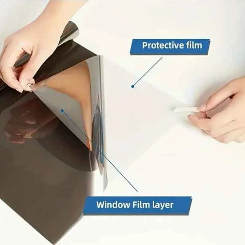 1pcs 19.68*118.11in 안티 UV 창 필름 개인 정보 보호 태양 차단 거울 반사 색조, 열 제어 창 스티커 및 Offic