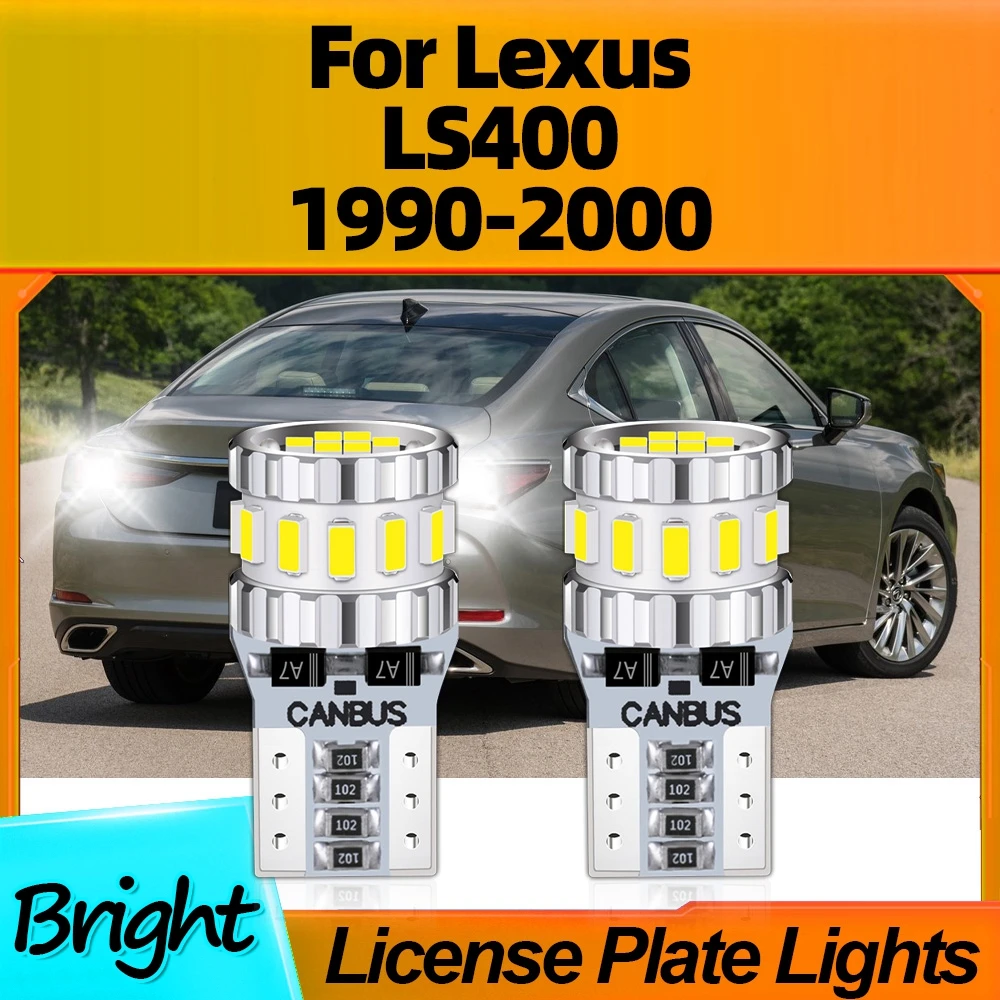 

2Pcs W5W Car LED License Plate Lights Lamps T10 Plug-N-Play For Lexus LS400 1990 1991 1992 1993 1994 1995 1996 1997 1998 99 2000