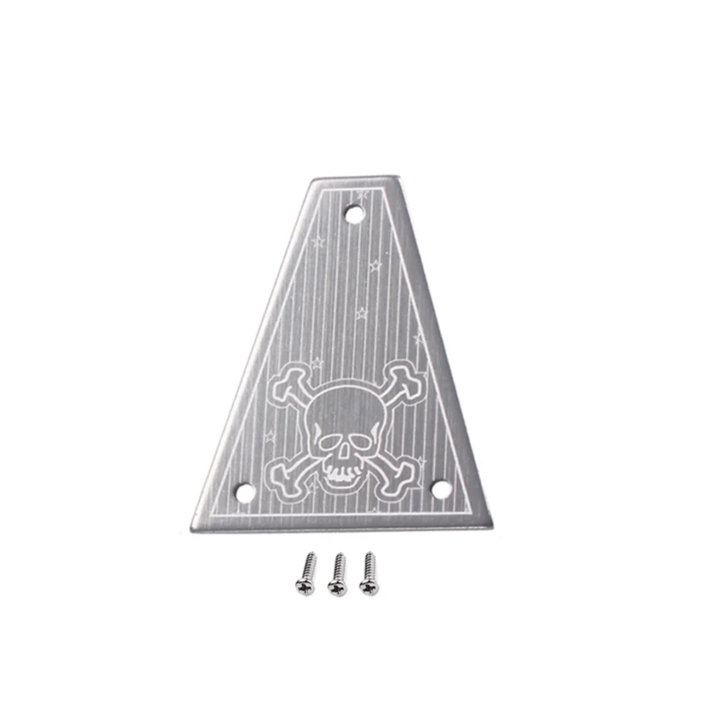 

3 Holes Alloy Truss Rod Cover for Electrical Guitar Bass Electric Guitar Replacement Parts GR33 (Silver)