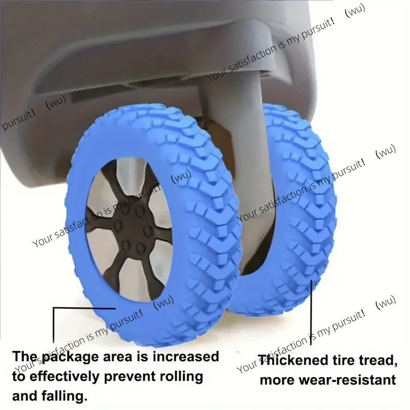 16pcs Silicone Luggage Wheel Covers, Noise Reduction & Shock Absorption Suitcase Caster Protectors, for Office Chairs