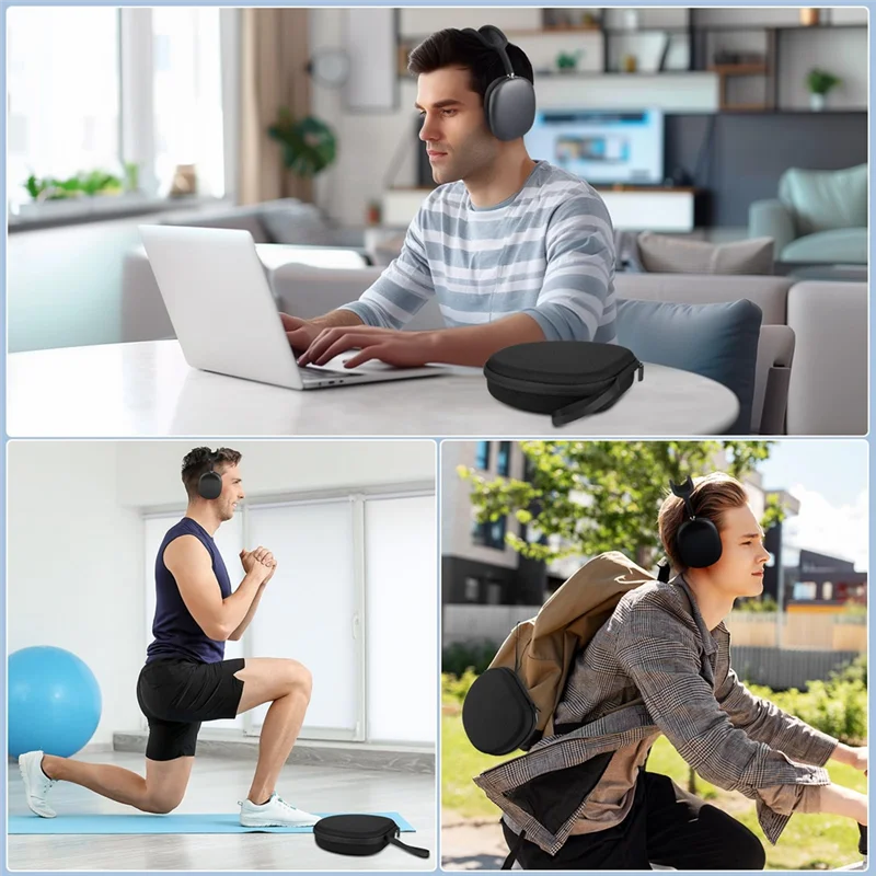 Classy-Travel Carry Case For Max Hard Bag Supports Sleep Mode, Headphone Storage Organizer Portable