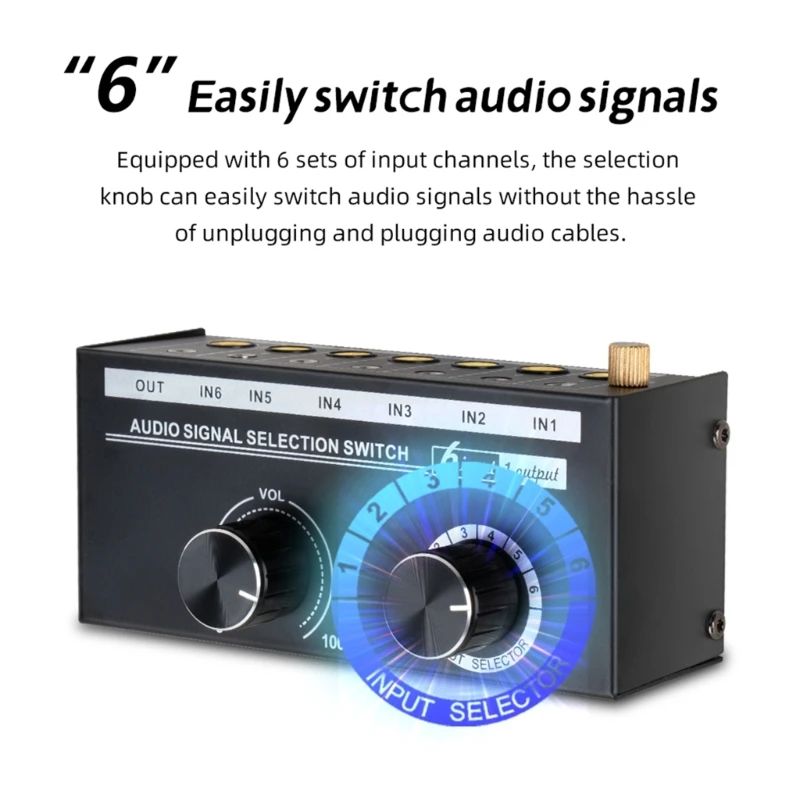 MultiSource Audios Switcher Featuring Losslessly Design And User Friendly Interfaces for Speaker,Headphone,Subwoofer