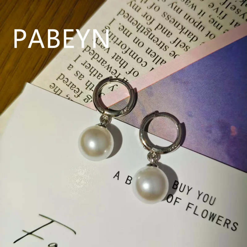 925 Silver Huggie Drops. Pave Pearls and Agate. Versatile, Elegant Earrings for Women. A Stylish Multi-option Set.