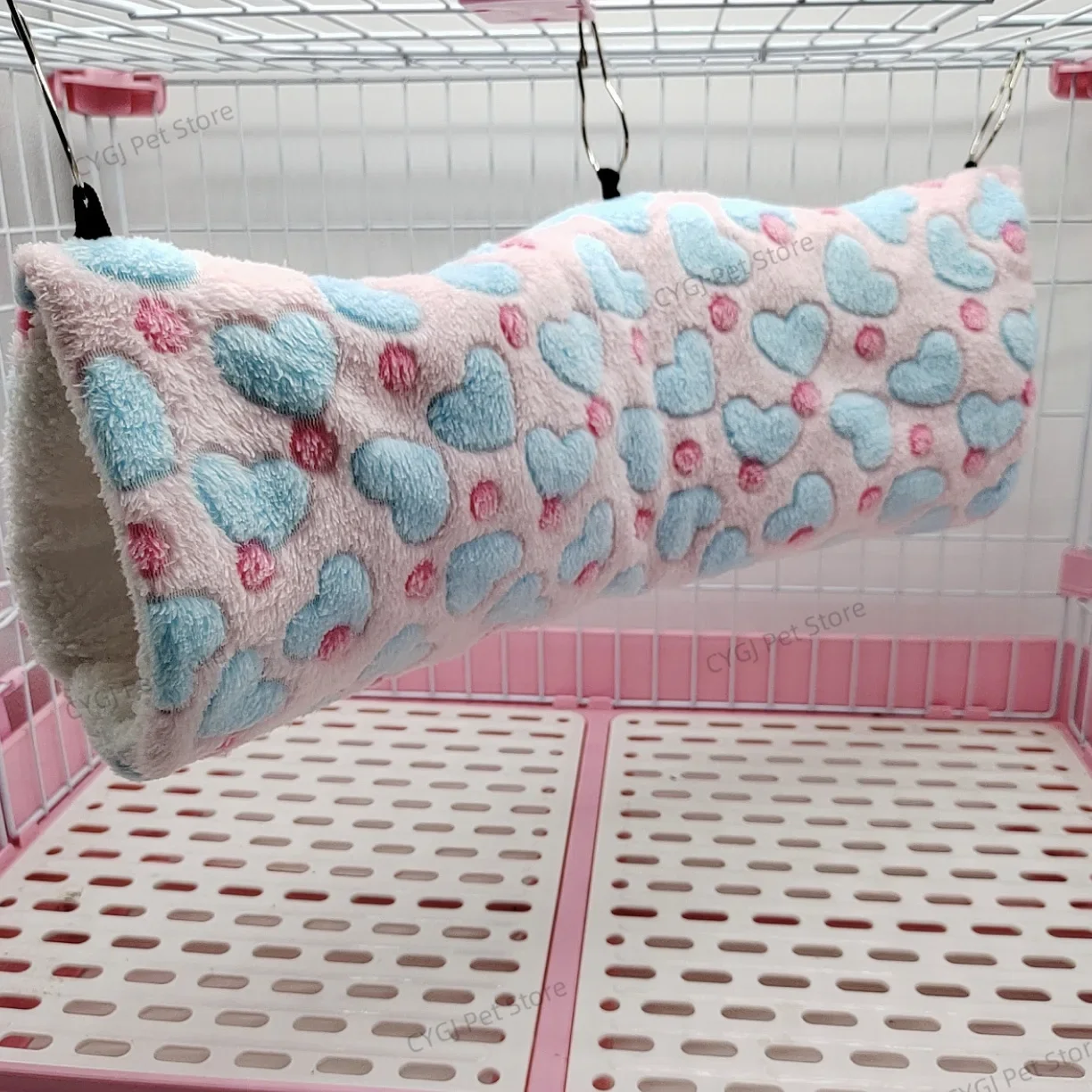 Small Animal Guinea Pig Rat Hammock Hanging Tunnel and Soft Bed Mat for Squirrel Hamster Hideout Cage jaula para hamster