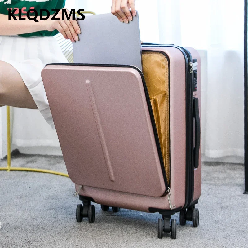 KLQDZMS-Valise pour Ordinateur Portable de 20 Pouces et 24 Pouces, Boîtier d'Embarquement, ABS + PC, Grande Capacité, Bagage de Voyage