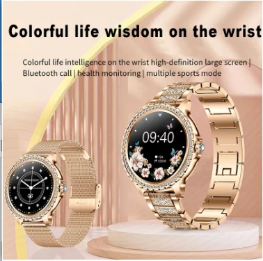 Screen Smart Watch Heart Rate Blood Oxygen Fashion Ladies Bracelet 2023 Bluetooth Call Smartwatch Womoen For Android IOS