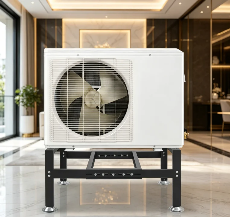 770 LBS Max Load Heavy Duty Mini Split Condenser Ground Stand, Universal Ductless Air Conditioner Heat Pump Support Bracket