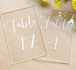 Wedding Party Table Number Decals Removable Waterproof Table Vinyl Sticker Decal for Wedding Glass & Bottle &Board Decoration