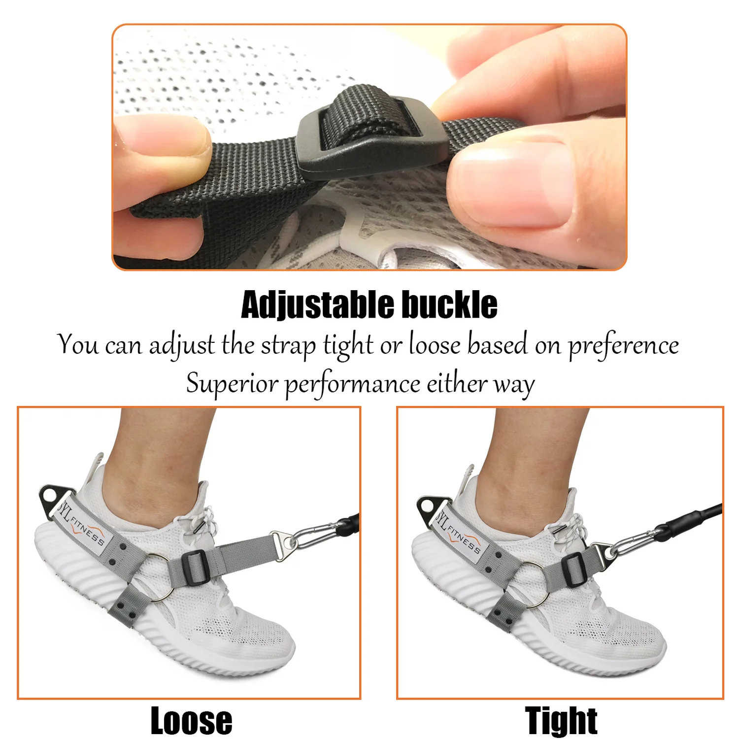 ออกกำลังกาย Glute ขาก้นออกกำลังกาย Kickback สายคล้องถุงหุ้มรองเท้าสะโพกอุปกรณ์การฝึกอบรม Gym ผู้หญิงผู้ชายอุปกรณ์แบบพกพาลื่น