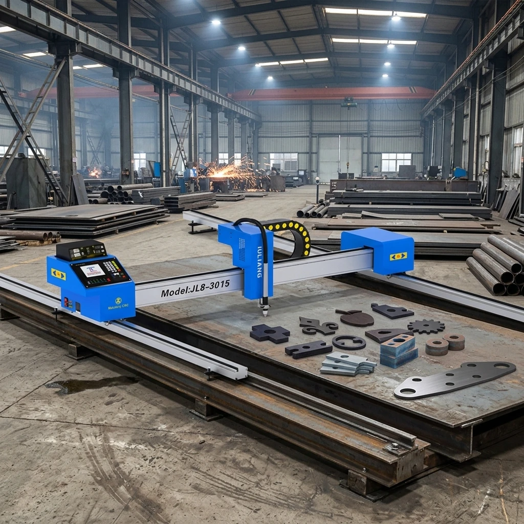 Double Track Gantry CNC Plasma Cutter - 1500x3000mm | Stepper Motor Gearbox | 0-20mm High-Speed Metal Cutting