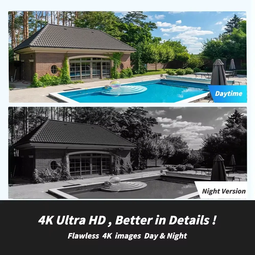 HJT 5MP WIFI 4K 8MP камеры H.265 2MP 4IR Night Vision Onvif2.4 Humanoid Detection Audio Input Security Surveillance камеры