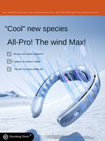 Neck small fan portable portable small usb charging bladeless turbine silent cooling artifact small air conditioner