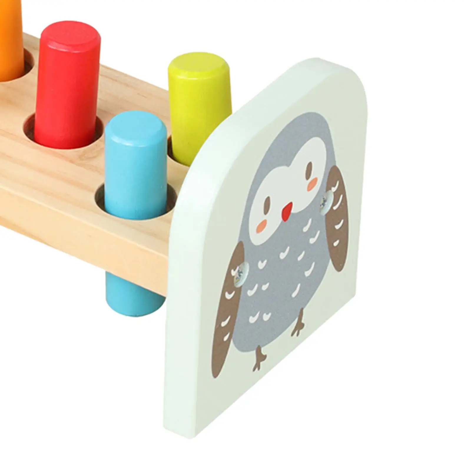 

Pounding Bench Wood Toy Early Learning Fine Motor Skills Wooden Pounding Bench for Birthday Gift Party Favors Kids Boys Girls