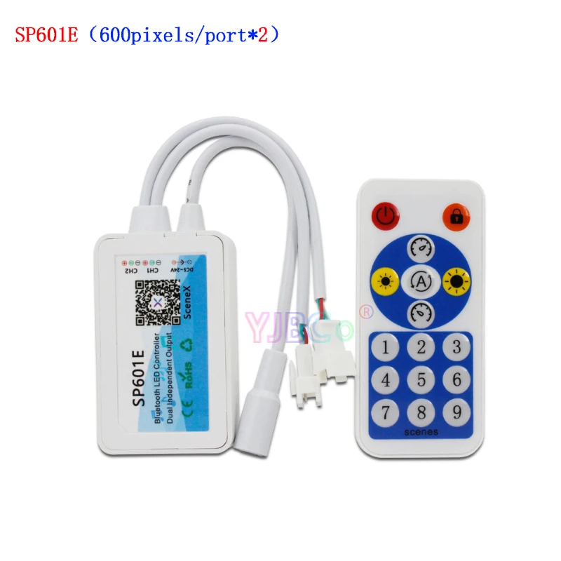 DC 5V 12V 24V WS2812B Music Controller 2/4/8 CH Signal Output Built In Mic WS2811 WS2815 LED Light Strip Bluetooth-compatible