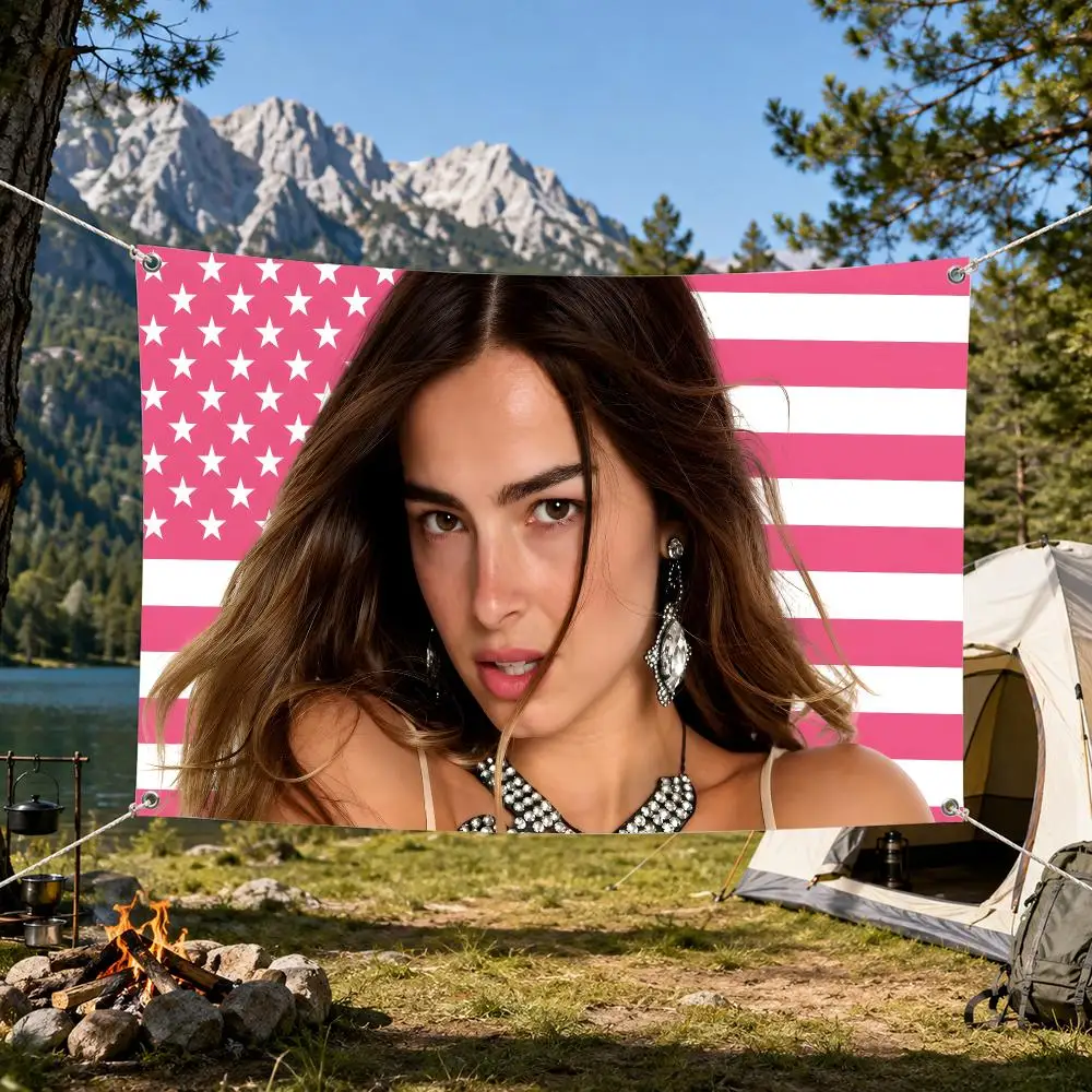 Singer A-Addison Rae Addison Flags Aesthetic Wall Tapestry Printed Wall Hanging Living Room Party Outdoor Decor