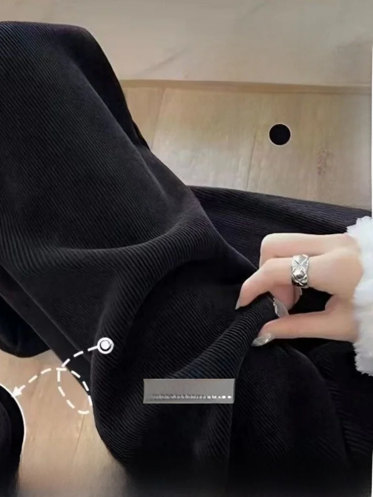 

High Waist Wide Leg Pants Women's Spring Autumn Casual Trousers Narrow Style Drapey Comfortable Korean Style Commute Wind