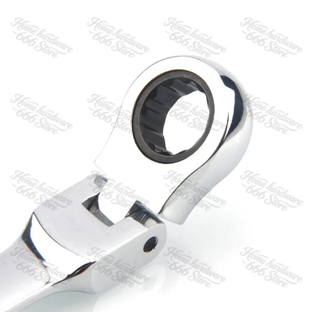 27mm High Quality Flexible Head Ratchet Wrench of Keys Spanner Set Hand Tool 72-Tooth Ratcheting Flexible Head Mirror Finish