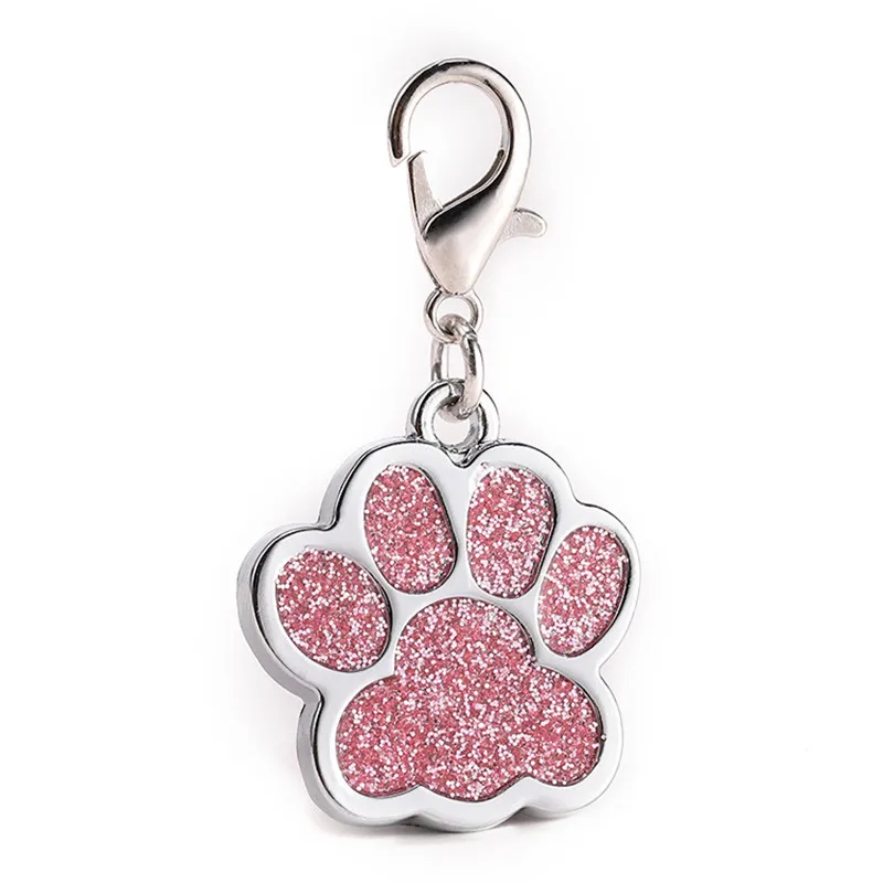 Hot Sale Metal Pet Tag Zinc Alloy Identity Card Custom Dog Brand Footprints Cat Dog Collar Accessory（not Names and Numbers)