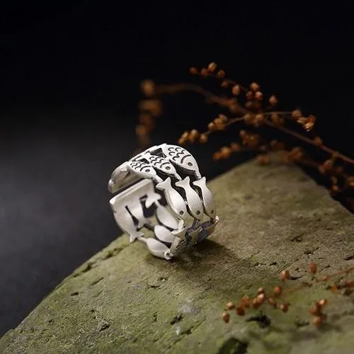 Charming Creative Trendy Fish Ring For Women Simple Open Adjustable Ring Jewelry Gifts