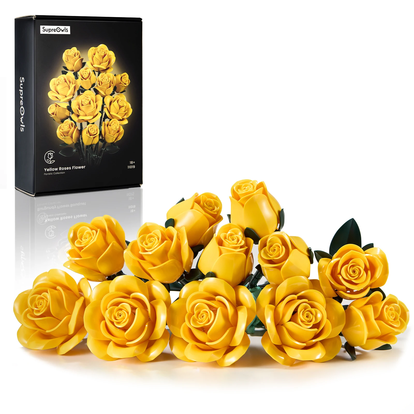 Bouquet de 12 Roses Jaunes