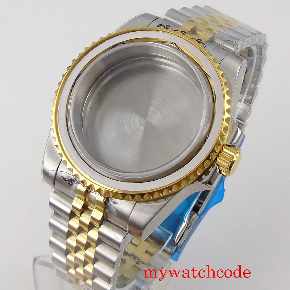 NH34 NH35 Watch Case Steel Silver Gold Two Tone Watch Part for NH35 NH36 SKX Watch Maker 120clicks Bezel 200M