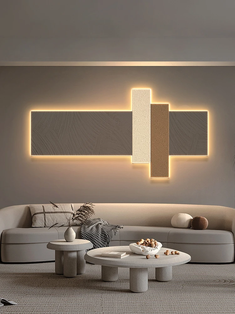 Sofa Background Wall Lamp Minimalist Indoor Corridor LED Lighting Fixtures Nordic Remote Control Hanging Picture Lamps with Plug