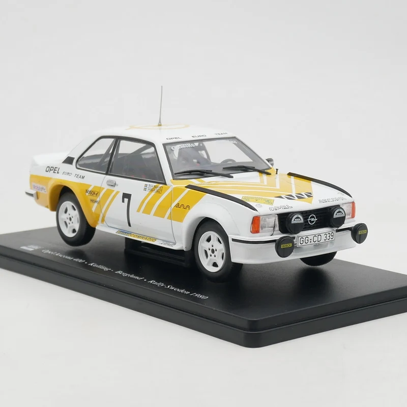

Diecast IXO 1:24 Scale Opel Ascona 400 WRC 1980 Alloy Car Model Collectible Toy Gift Souvenir Display Ornament